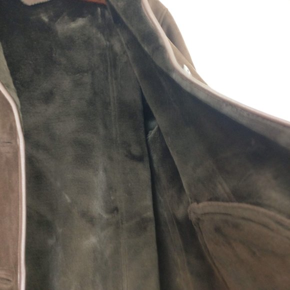 Chocolate Brown Winter Warm Maxi Trench Coat removable Hood/pocket sz14 - Picture 9 of 12